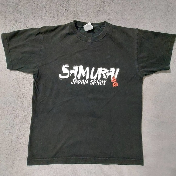 Samurai Japan Spirit Shirt Mens XL Nippon Black Short Sleeve Tee - Picture 6 of 8